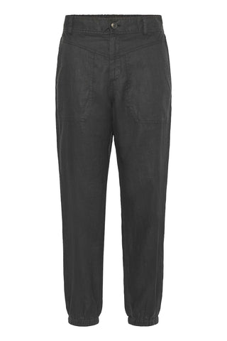 Shenas Linen Jogger Pant in Black