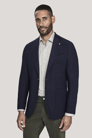 Hampton Sport Jacket in Tweedy Navy Herringbone