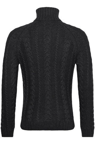 Kano Cable-Knit Turtleneck Sweater in 2 Colours