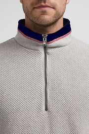 Classic Windproof Quarter-Zip Knitted Cotton Sweater in 4 Colours