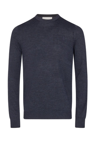 Jupiter Merino Wool/Acrylic Blend Crew-Neck Sweater in 8 Colours