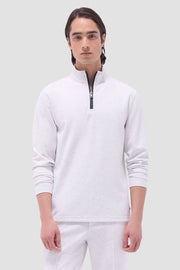 Heather Soft Touch Quarter-Zip Pullover in 2 Colours