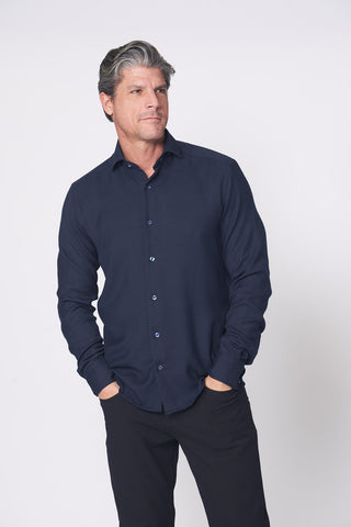 Long-Sleeved Casual Shirt in Soft Brushed Flannel