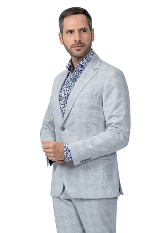 Norfolk Grey Plaid Stretch Sport Coat