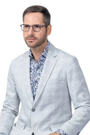 Norfolk Grey Plaid Stretch Sport Coat