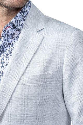 Norfolk Grey Plaid Stretch Sport Coat