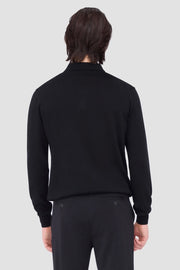 Three-Button Merino Polo Sweater in 2 Colours