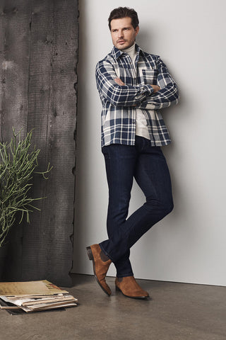 Courage Straight-Legged Jean in Rinse Brushed Soft Denim