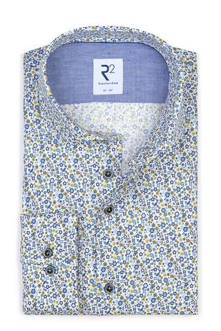 Long-Sleeved Casual Shirt Flower Print