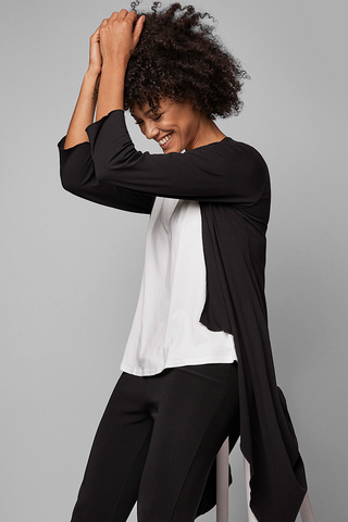 Ibone Long Cardigan in Black