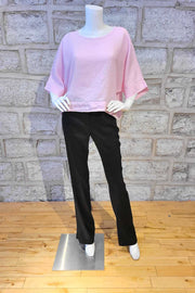 Straight-Legged Linen Pant Black
