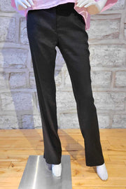Straight-Legged Linen Pant Black