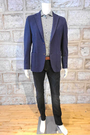 Neat Herringbone Sport Coat Blue