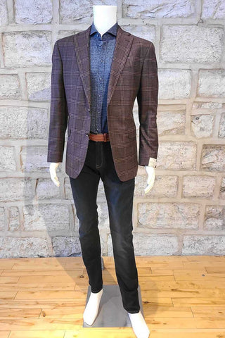 Glen Plaid Sport Coat Brown