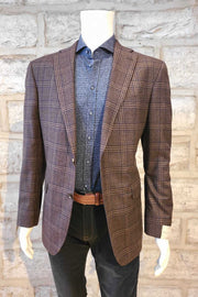 Glen Plaid Sport Coat Brown