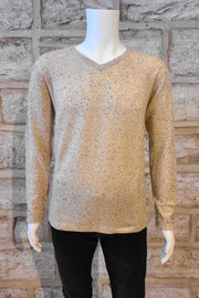 Long-Sleeved, V-Neck Cashmere Sweater Two Colours