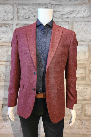 Wool-Silk-Linen Blend Sport Coat Red