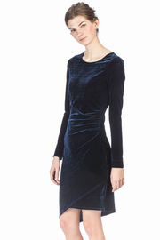 Long-Sleeved Velvet Dress Black or Navy