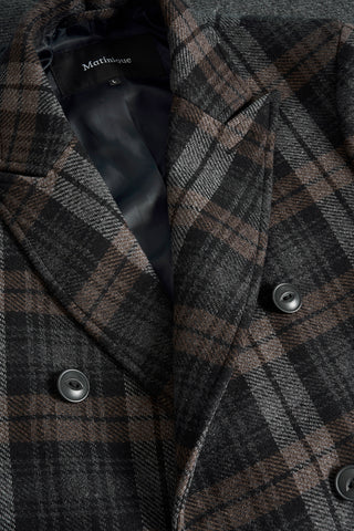 Break Woven-Wool Coat in Medium-Grey Mélange