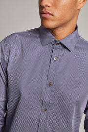 Trostol Long Sleeve Casual Shirt in Ink Blue
