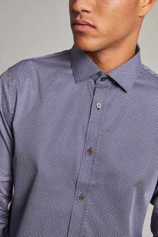 Trostol Long Sleeve Casual Shirt in Ink Blue