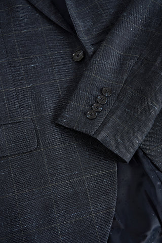 George Sport Coat in Navy/Light Army Check