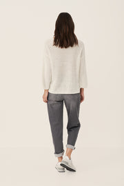 Cetrona Linen-Knit Sweater Four Colours