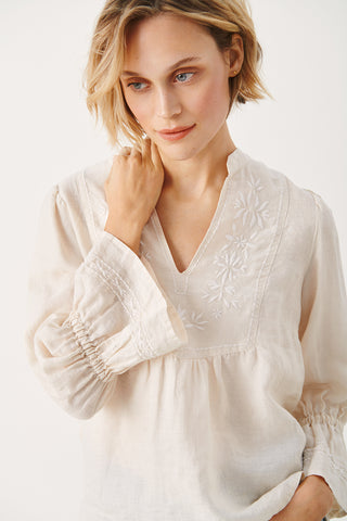 Nata Long Sleeve Linen Shirt in 2 Colours