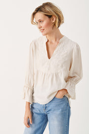 Nata Long Sleeve Linen Shirt in 2 Colours