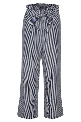 Kaffe Marine Cropped Pant with Belt