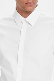 Robo Long-Sleeved Dress Shirt White and Black