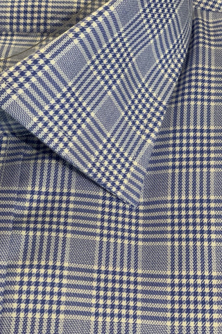 Long-Sleeved Casual Shirt Blue Plaid