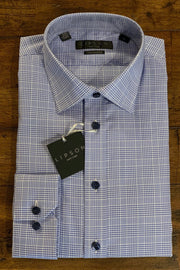 Long-Sleeved Casual Shirt Blue Plaid