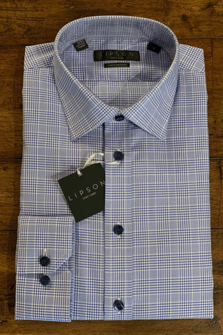 Long-Sleeved Casual Shirt Blue Plaid