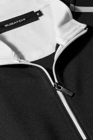 Long-Sleeved Quarter Zip Mock Neck Pullover in 2 Colours