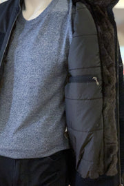 Full-Zip Quilted Jacket Navy