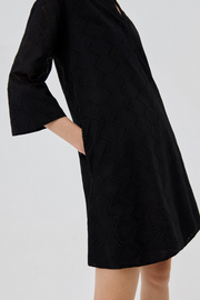 Lester Eyelet Dress in Black
