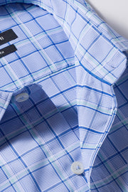 Long-Sleeved Casual Stretch Shirt in Sky