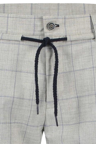 Grey Windowpane Bermuda Shorts