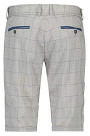 Grey Windowpane Bermuda Shorts