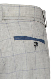 Grey Windowpane Bermuda Shorts