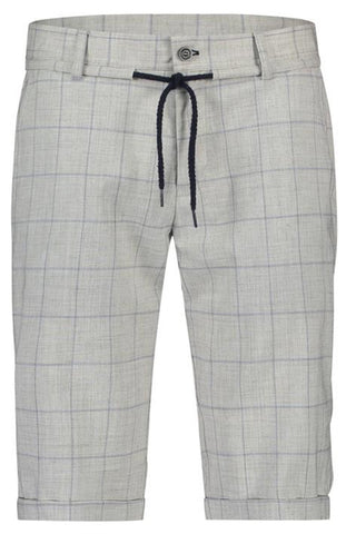Grey Windowpane Bermuda Shorts