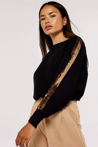 Apricot Sequin Top