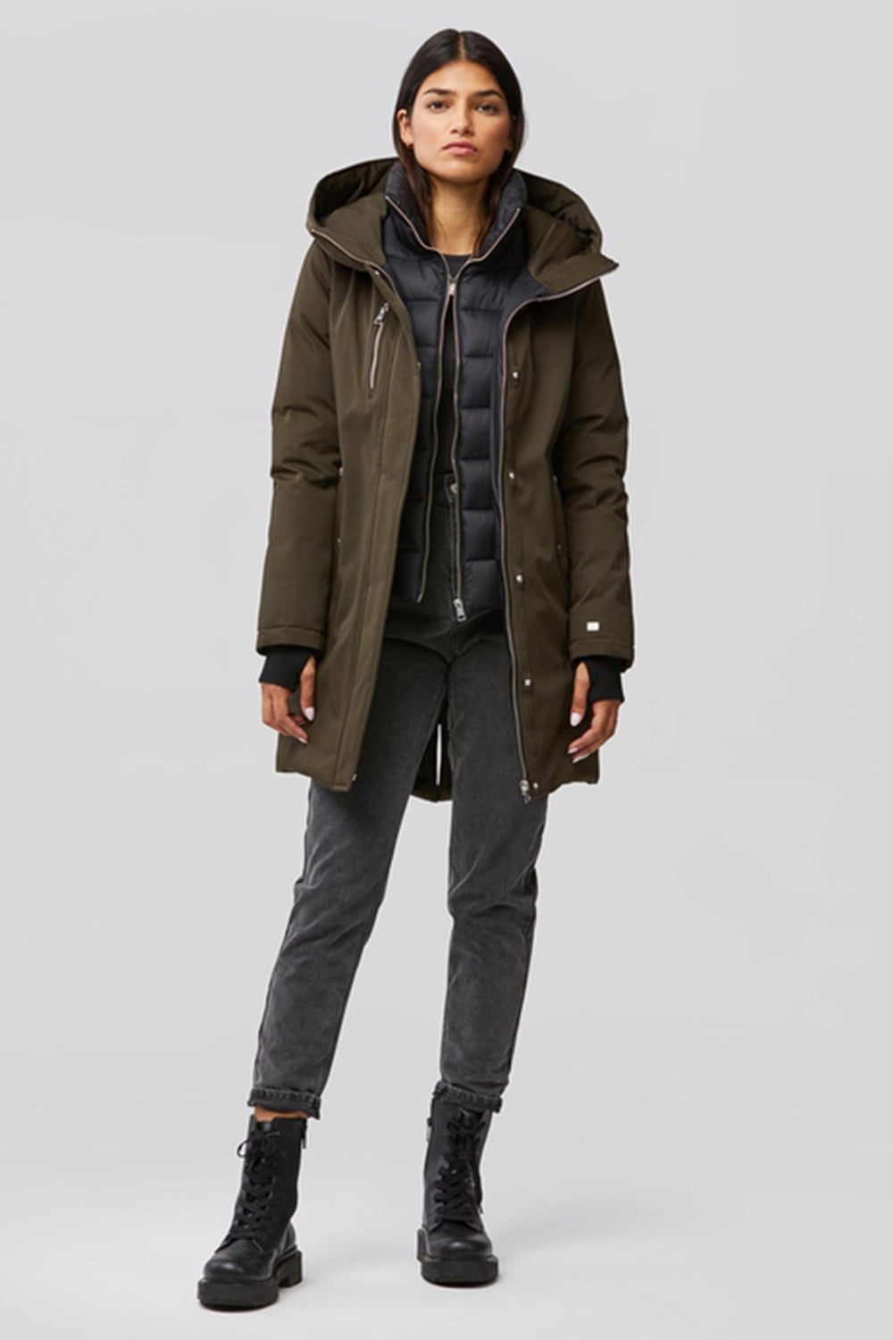 Belina Cotton Blend Down Filled Parka in 2 Colours chrisjameskingston
