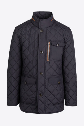 Quilted Field Jacket in Navy