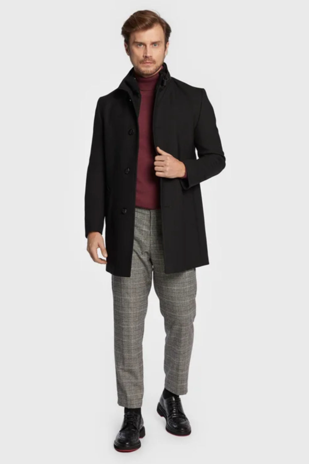 Bugatti flecity wool blend coat sales