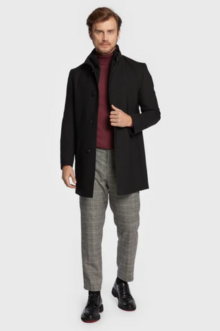 Cashmere-Blend Wool Coat in Black – chrisjameskingston Cashmere-Blend Wool Coat in Black – chrisjameskingston