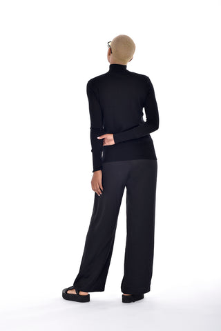 Misty Fine-Knit, Turtleneck Sweater Rosewood or Black