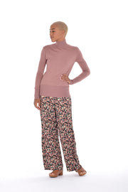 Misty Fine-Knit, Turtleneck Sweater Rosewood or Black