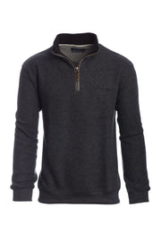 1/4 Zip Sweater with contrast collar trim in 5 colors